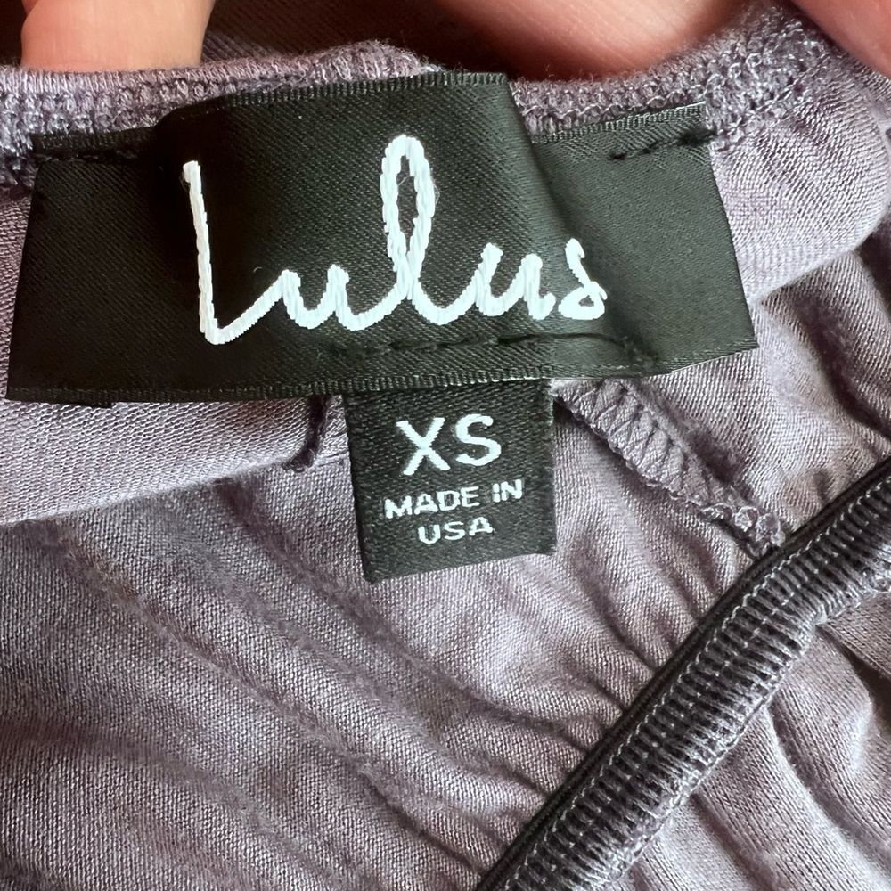 Lulus Dusty Purple Multiway Wrap Romper Plunge Halter Open Back Tie XS NWT USA - Picture 5 of 10